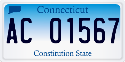 CT license plate AC01567