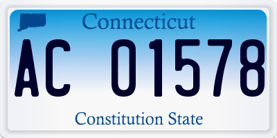 CT license plate AC01578