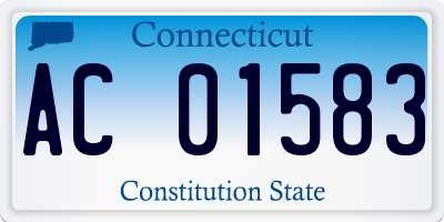 CT license plate AC01583