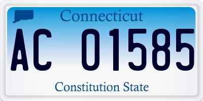 CT license plate AC01585