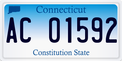CT license plate AC01592
