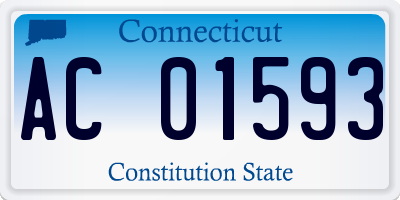CT license plate AC01593