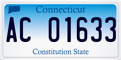 CT license plate AC01633