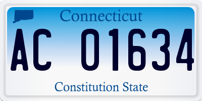 CT license plate AC01634