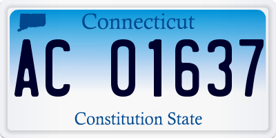 CT license plate AC01637