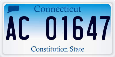 CT license plate AC01647