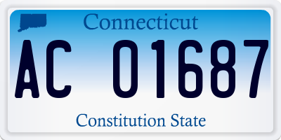 CT license plate AC01687