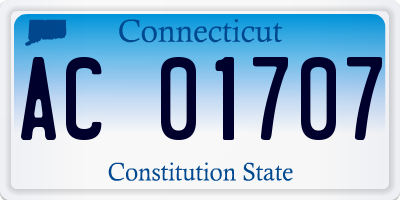 CT license plate AC01707