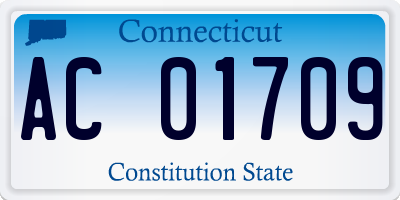 CT license plate AC01709