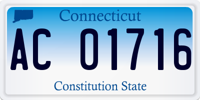 CT license plate AC01716