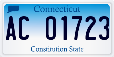 CT license plate AC01723