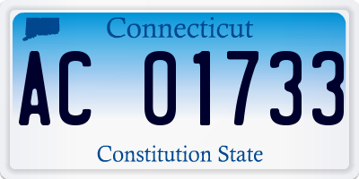 CT license plate AC01733