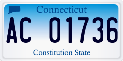 CT license plate AC01736