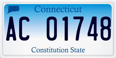 CT license plate AC01748