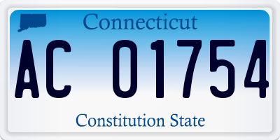 CT license plate AC01754