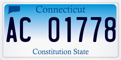 CT license plate AC01778