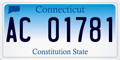 CT license plate AC01781