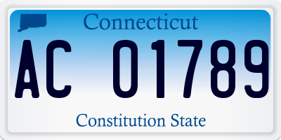 CT license plate AC01789