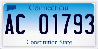 CT license plate AC01793