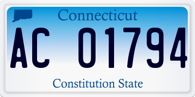 CT license plate AC01794