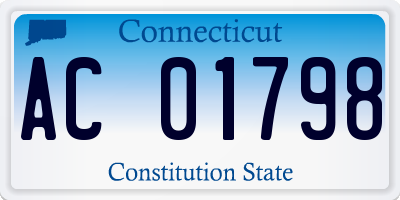 CT license plate AC01798
