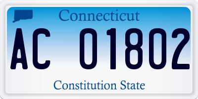 CT license plate AC01802