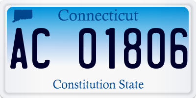 CT license plate AC01806