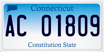 CT license plate AC01809