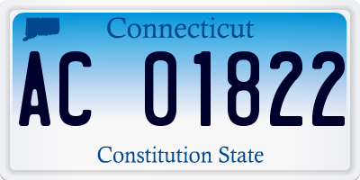 CT license plate AC01822