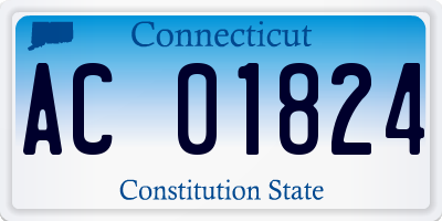 CT license plate AC01824