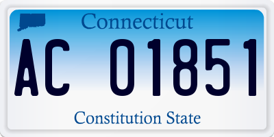 CT license plate AC01851