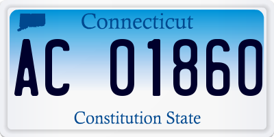 CT license plate AC01860