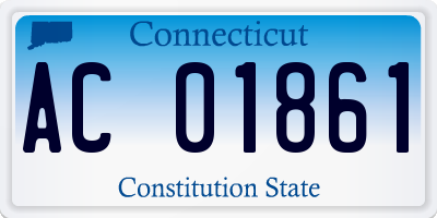 CT license plate AC01861