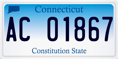 CT license plate AC01867