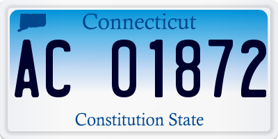 CT license plate AC01872