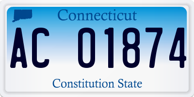 CT license plate AC01874