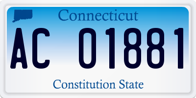 CT license plate AC01881