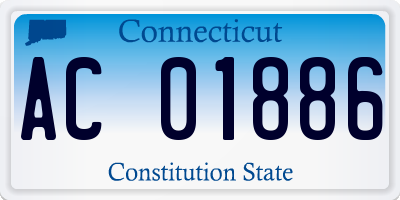 CT license plate AC01886