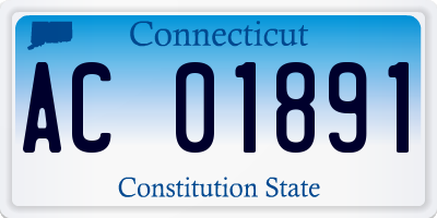 CT license plate AC01891