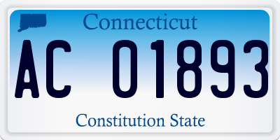 CT license plate AC01893