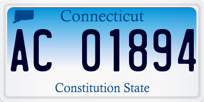 CT license plate AC01894