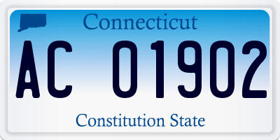 CT license plate AC01902