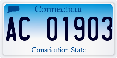 CT license plate AC01903