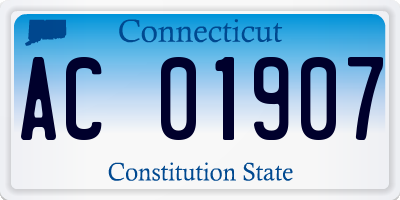 CT license plate AC01907