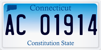 CT license plate AC01914