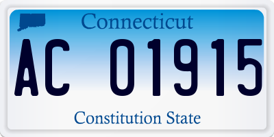 CT license plate AC01915