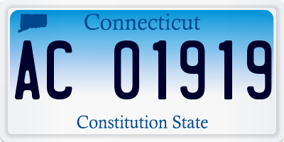 CT license plate AC01919