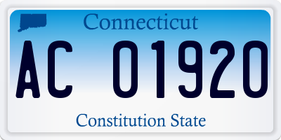 CT license plate AC01920