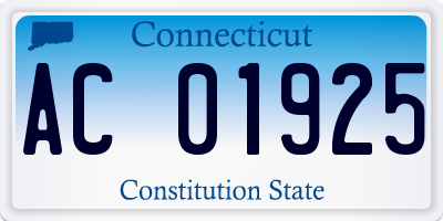 CT license plate AC01925
