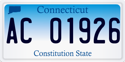 CT license plate AC01926